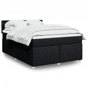 kontinentalseng med madras 140x190 cm stof sort