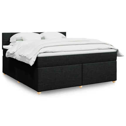 kontinentalseng med madras 180x200 cm stof sort