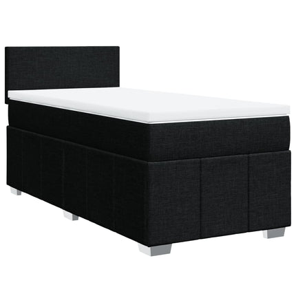 kontinentalseng med madras 90x200 cm stof sort