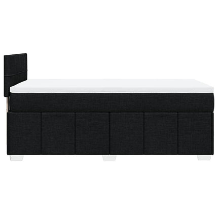 kontinentalseng med madras 90x200 cm stof sort