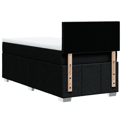 kontinentalseng med madras 90x200 cm stof sort