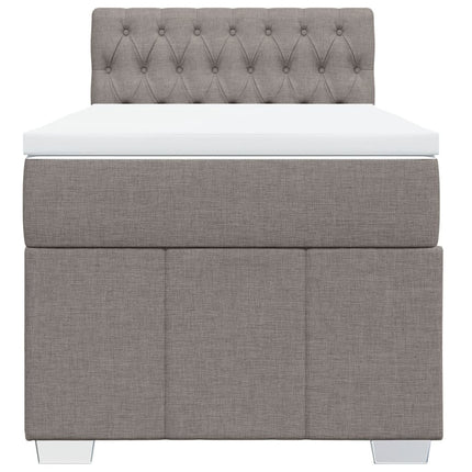 kontinentalseng med madras 90x200 cm stof gråbrun