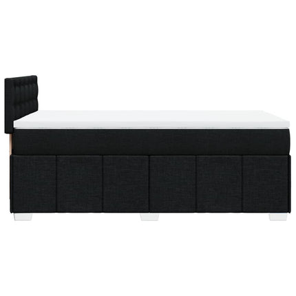 kontinentalseng med madras 90x200 cm stof sort