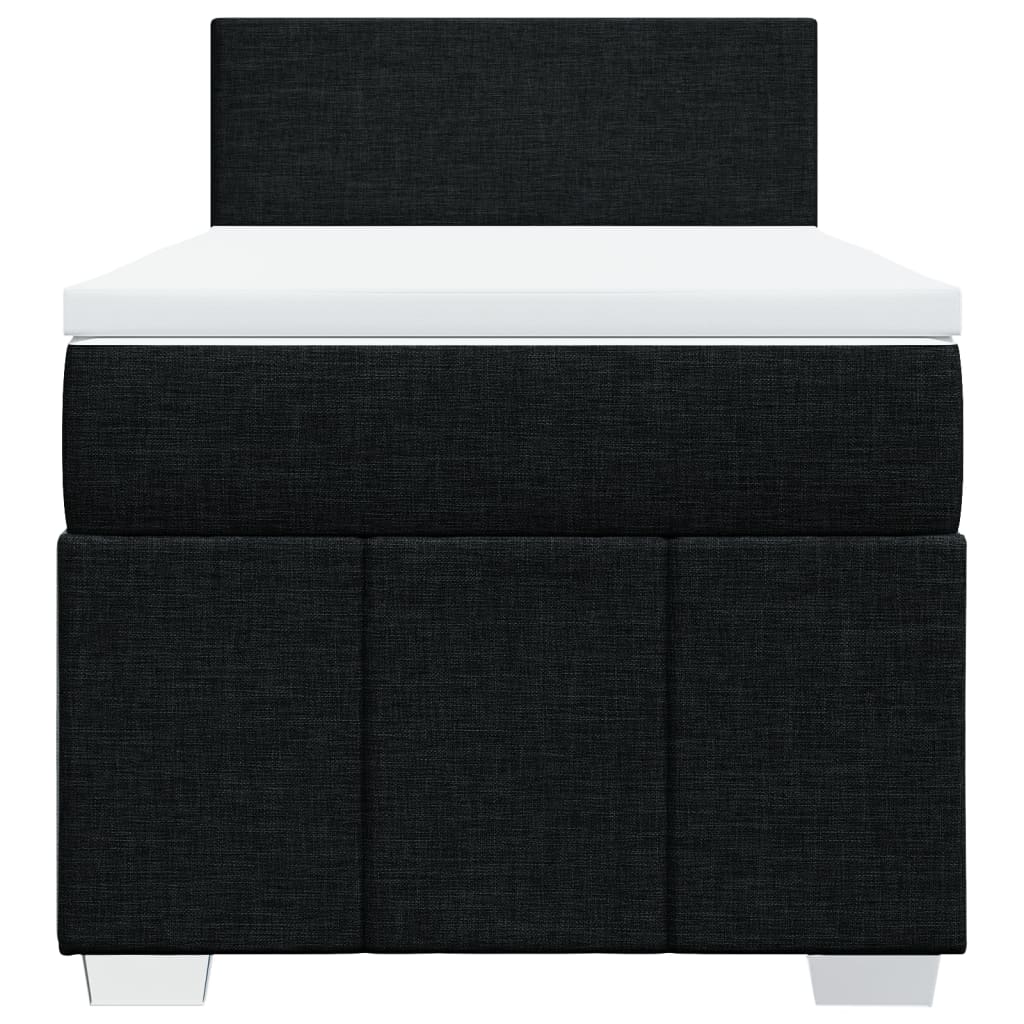 kontinentalseng med madras 100x200 cm stof sort