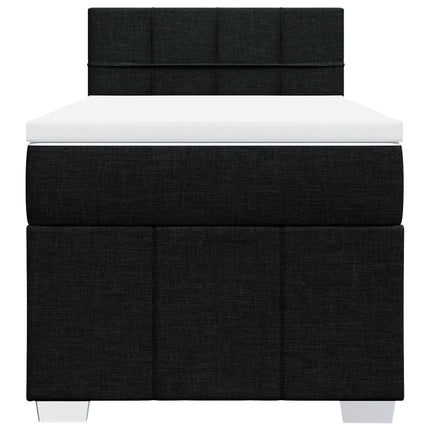 kontinentalseng med madras 100x200 cm stof sort