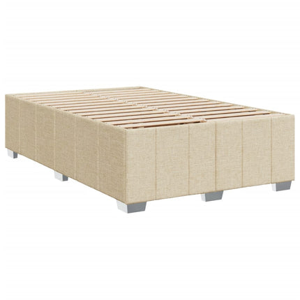 kontinentalseng med madras 120x200 cm stof cremefarvet