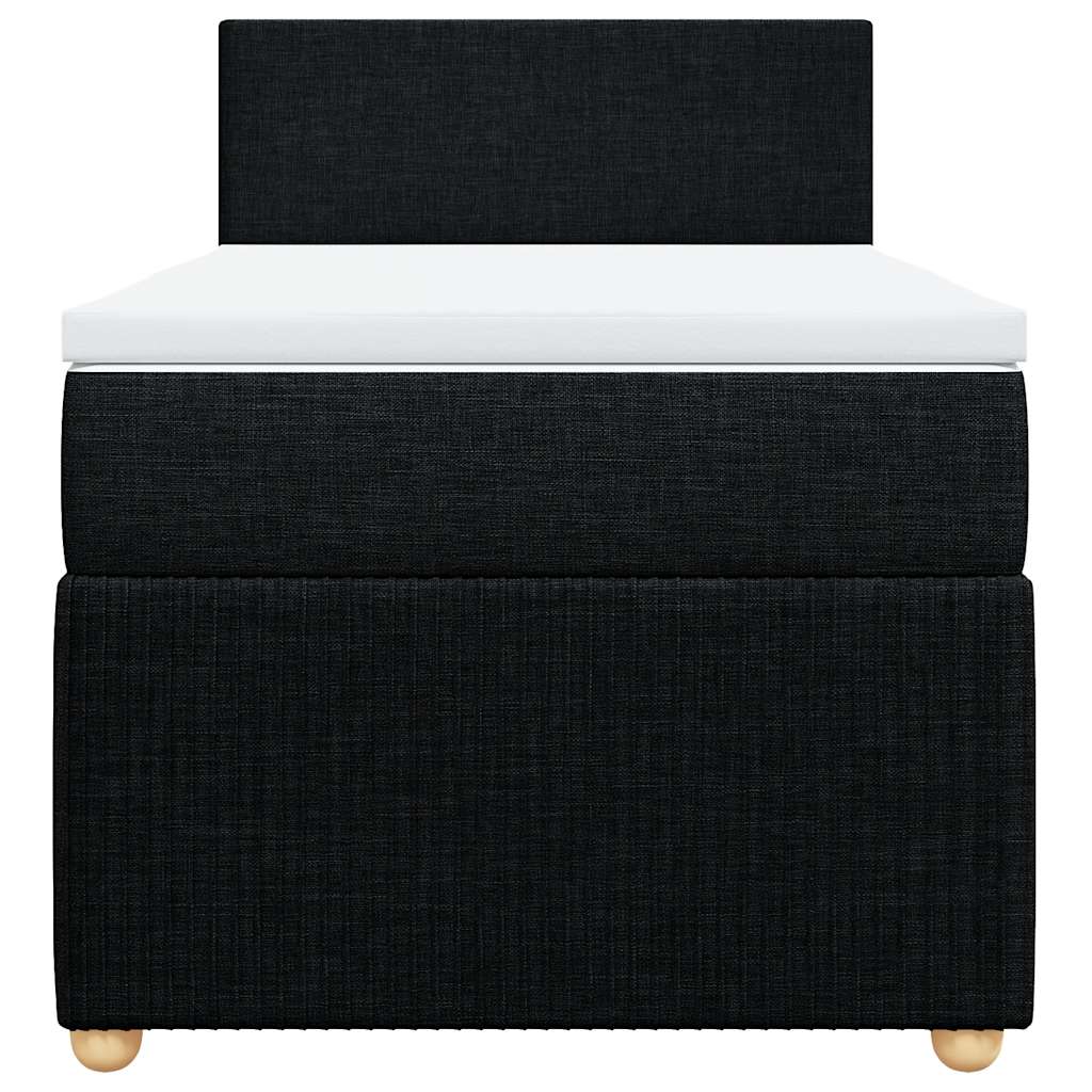 kontinentalseng med madras 80x200 cm stof sort