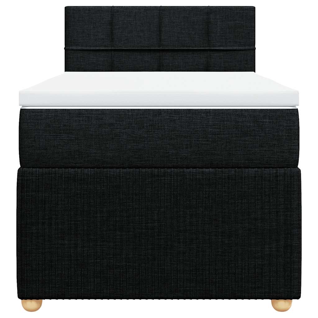 kontinentalseng med madras 80x200 cm stof sort