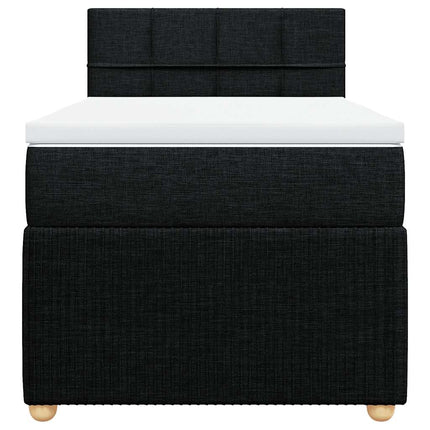kontinentalseng med madras 80x200 cm stof sort