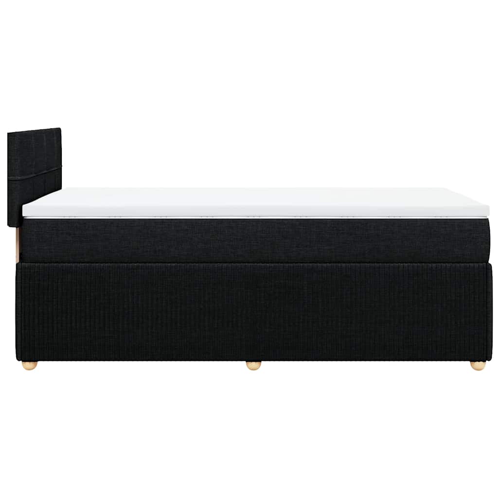 kontinentalseng med madras 80x200 cm stof sort