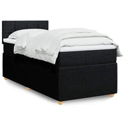 kontinentalseng med madras 80x200 cm stof sort