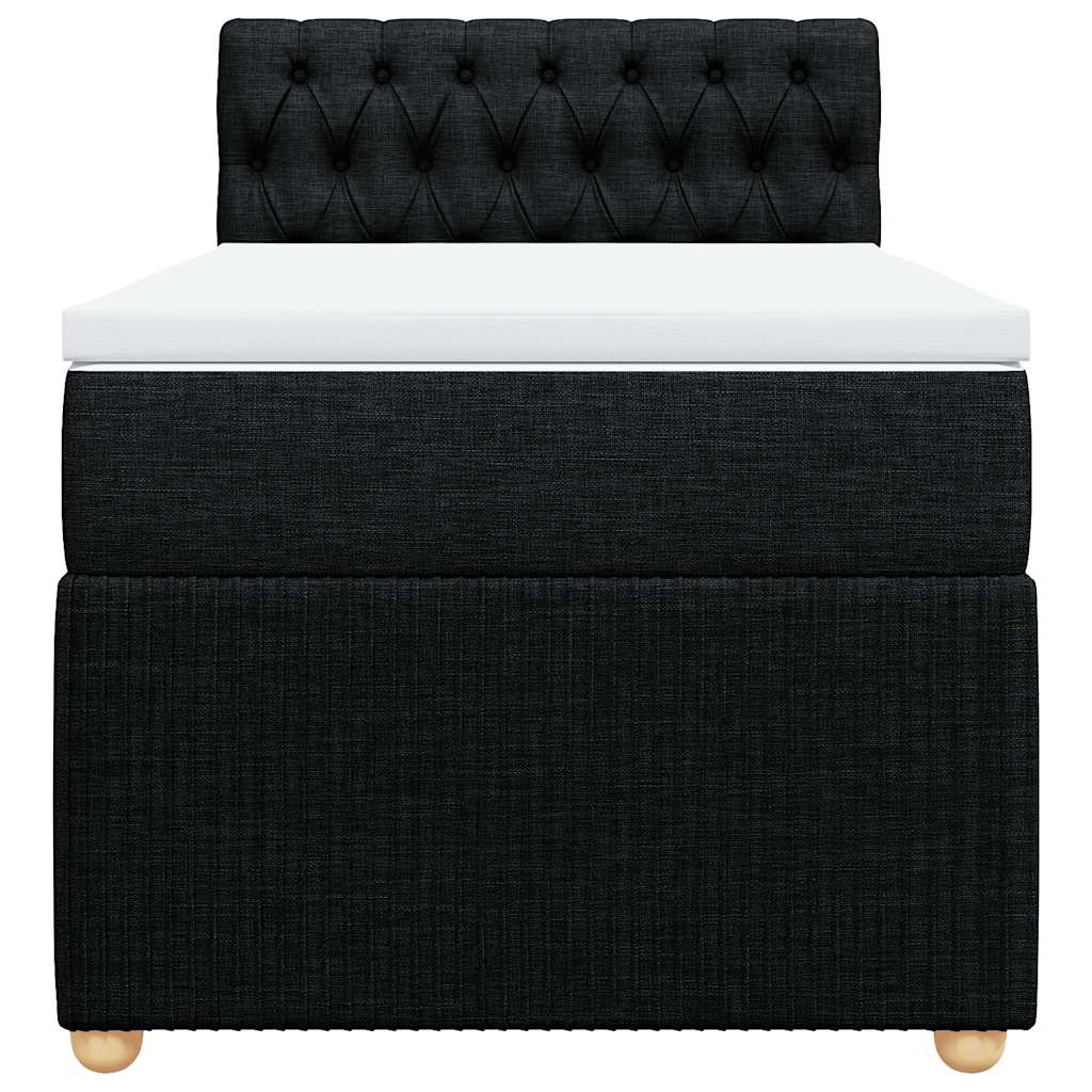 kontinentalseng med madras 80x200 cm stof sort