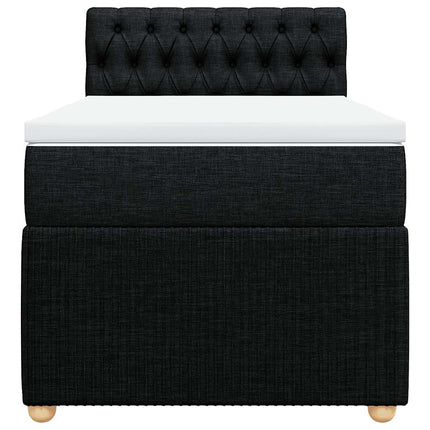 kontinentalseng med madras 80x200 cm stof sort