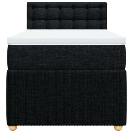 kontinentalseng med madras 80x200 cm stof sort