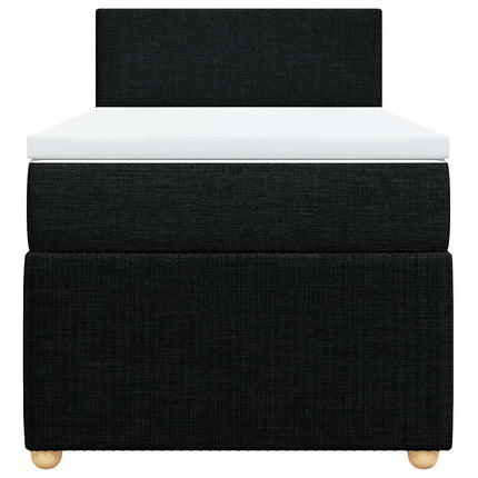 kontinentalseng med madras 90x190 cm stof sort