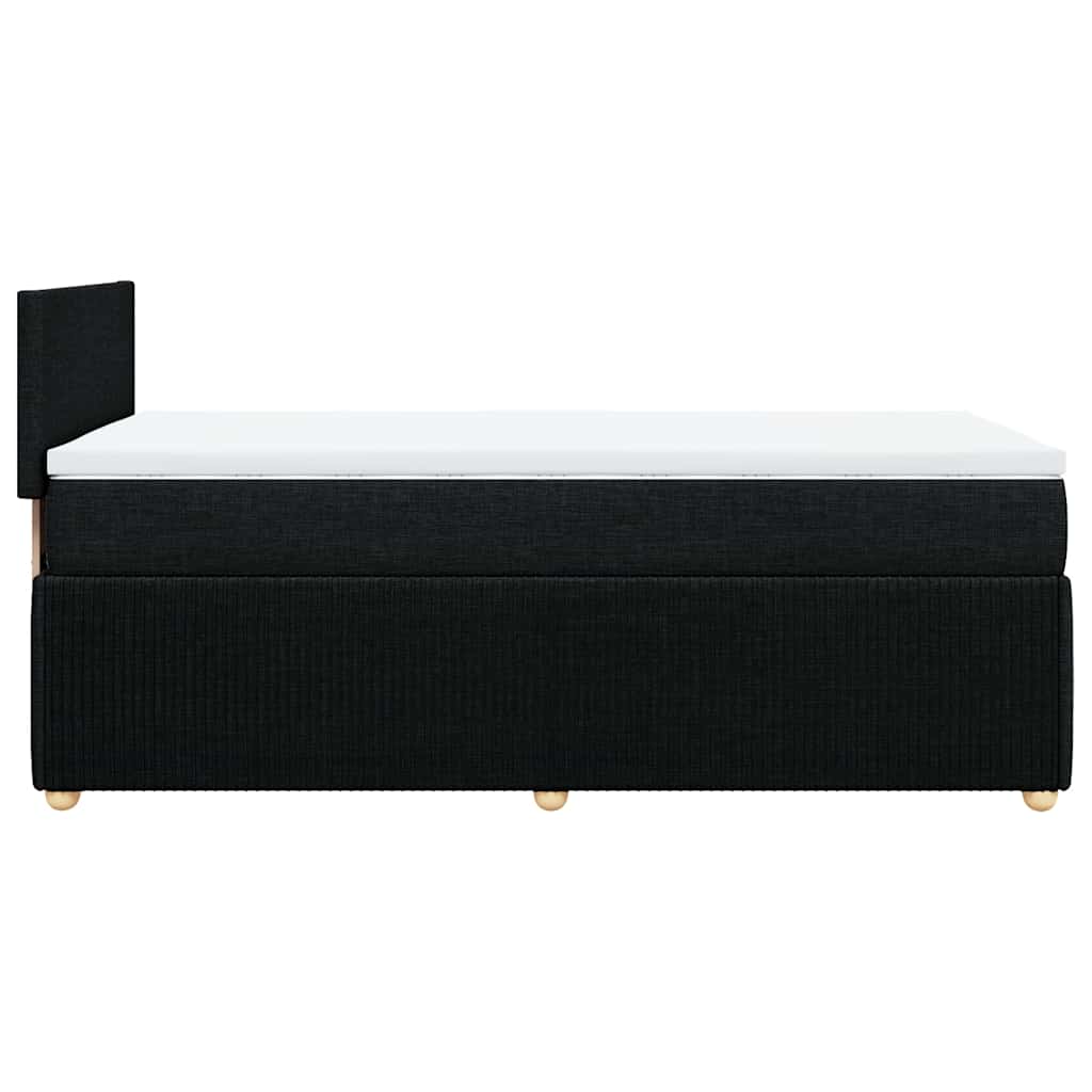kontinentalseng med madras 90x190 cm stof sort