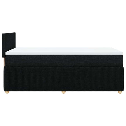 kontinentalseng med madras 90x190 cm stof sort