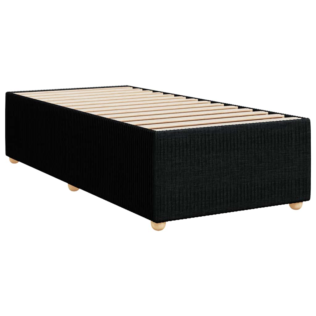 kontinentalseng med madras 90x190 cm stof sort