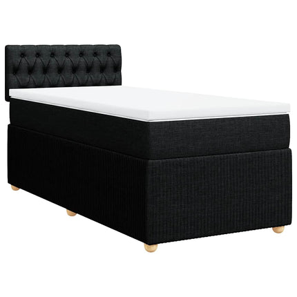 kontinentalseng med madras 90x190 cm stof sort