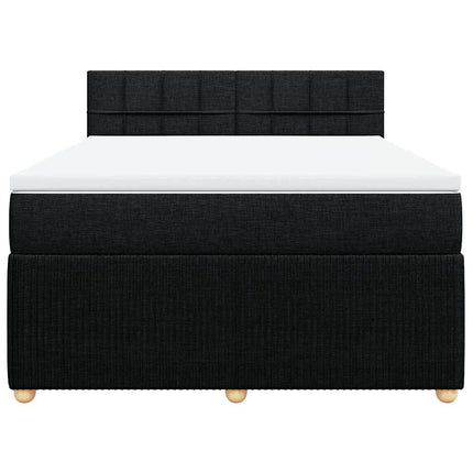 kontinentalseng med madras 160x200 cm stof sort