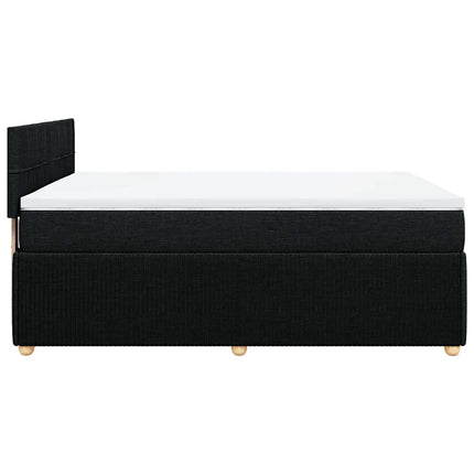 kontinentalseng med madras 160x200 cm stof sort