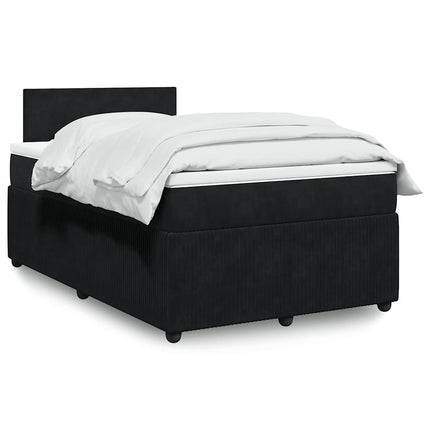 kontinentalseng med madras 120x190 cm velour sort