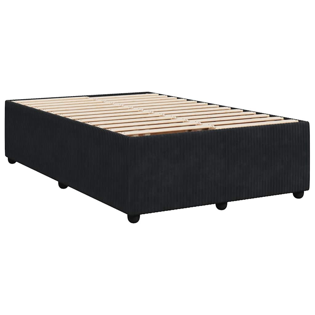 kontinentalseng med madras 120x190 cm velour sort