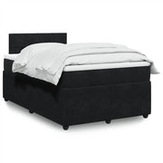 kontinentalseng med madras 120x190 cm velour sort