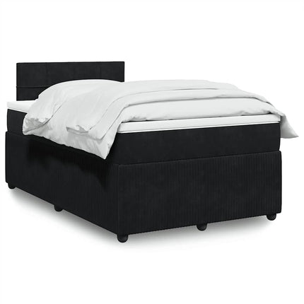 kontinentalseng med madras 120x190 cm velour sort