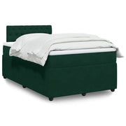 kontinentalseng med madras 120x190 cm velour mørkegrøn