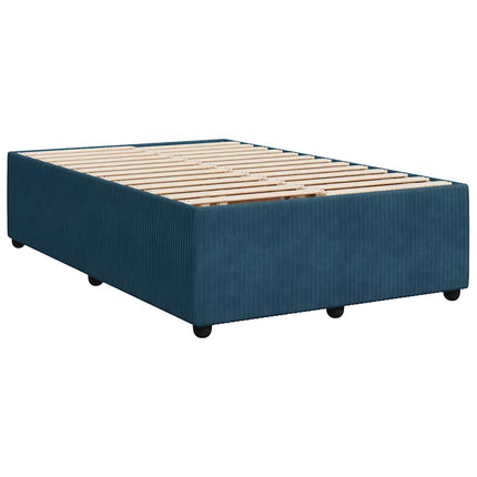 kontinentalseng med madras 120x190 cm velour blå