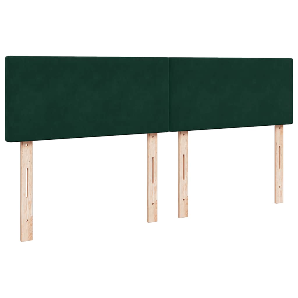 kontinentalseng med madras 180x200 cm fløjl mørkegrøn