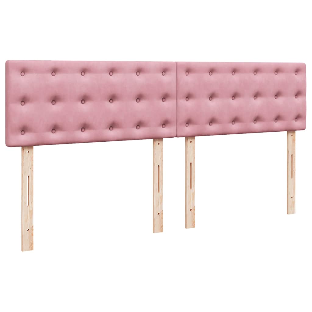 kontinentalseng med madras 200x200 cm fløjl lyserød