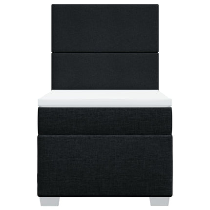kontinentalseng med madras 90x190 cm stof sort