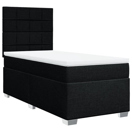 kontinentalseng med madras 90x190 cm stof sort