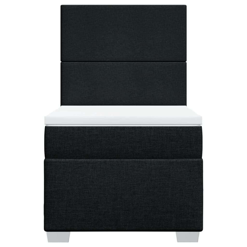 kontinentalseng med madras 90x200 cm stof sort