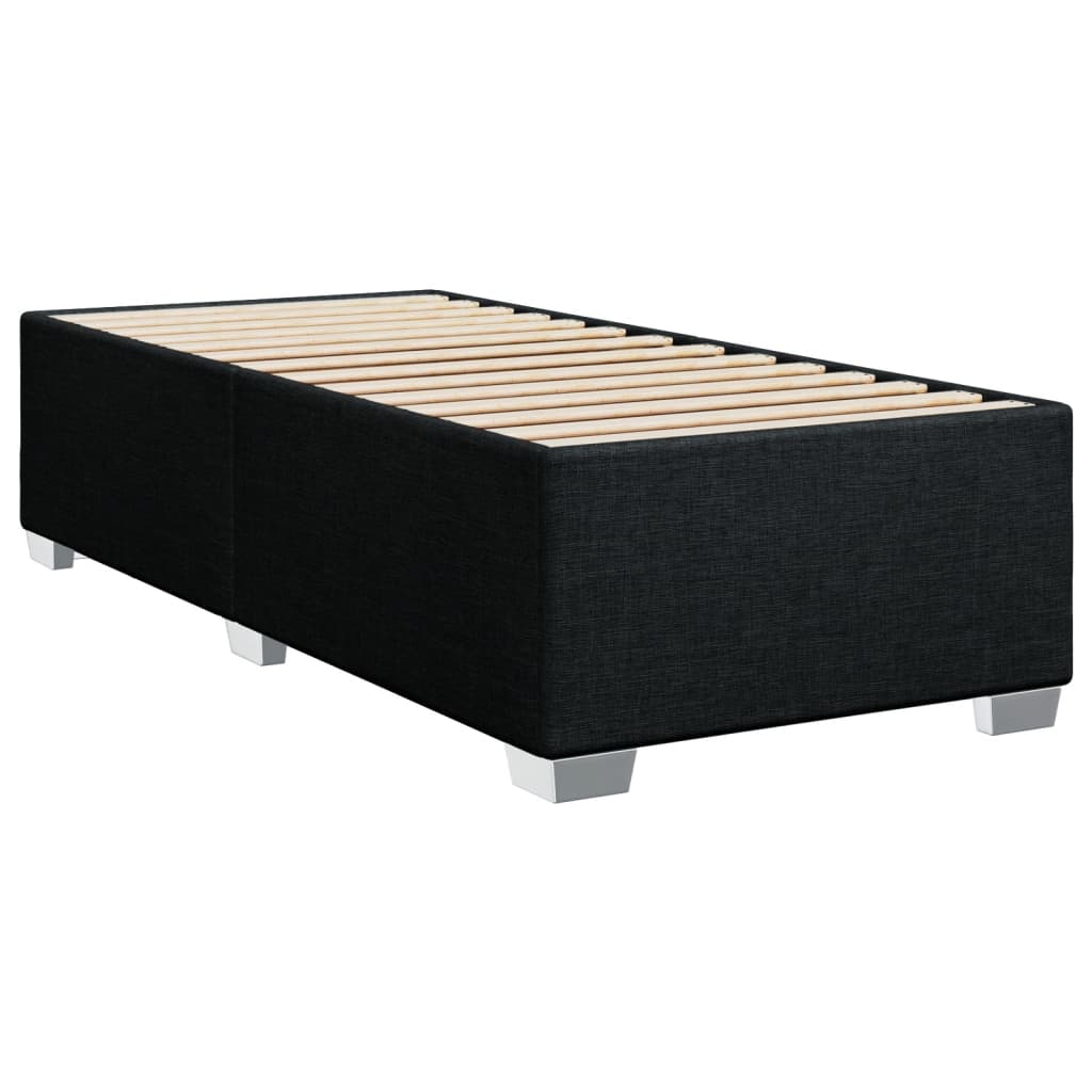 kontinentalseng med madras 90x200 cm stof sort