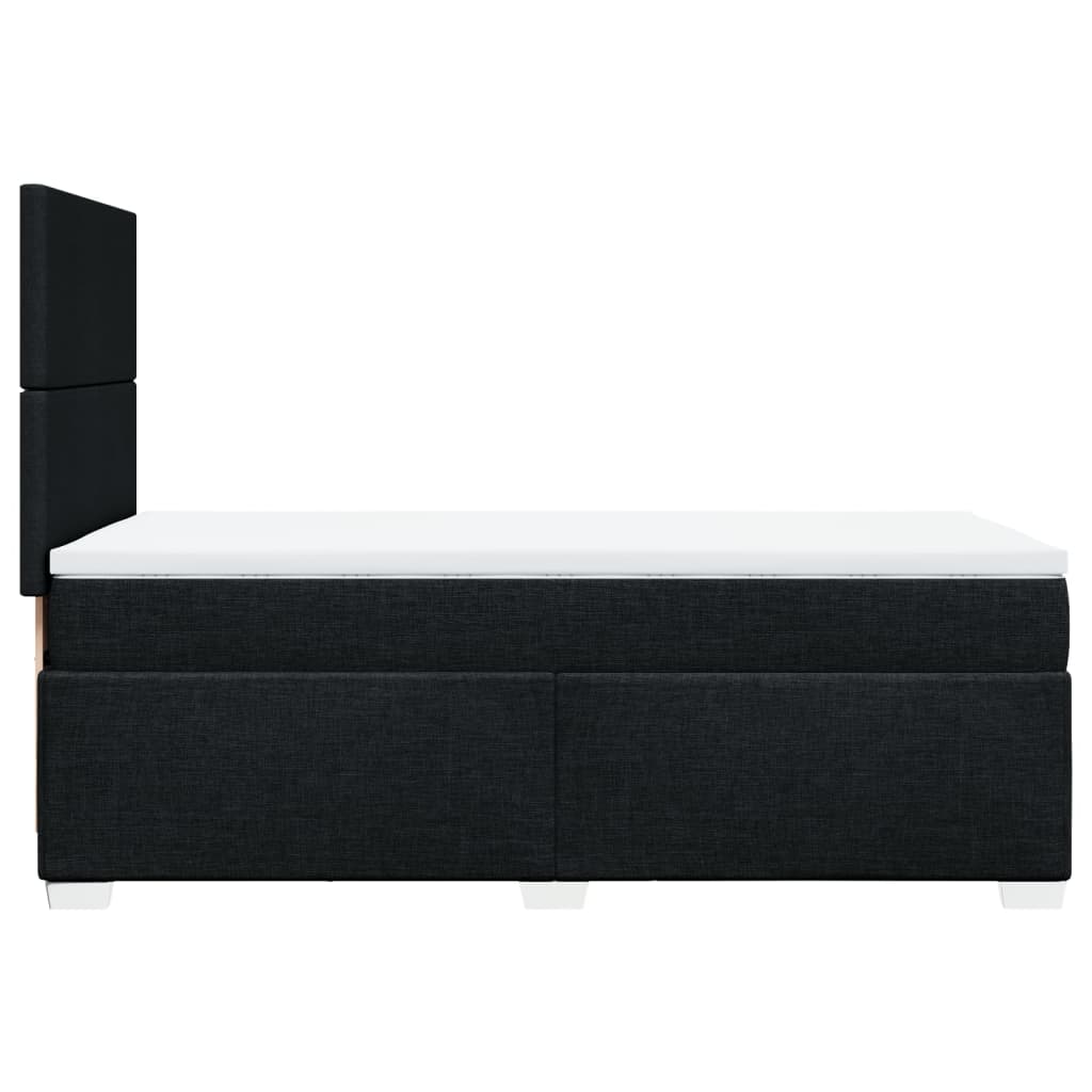kontinentalseng med madras 90x200 cm stof sort