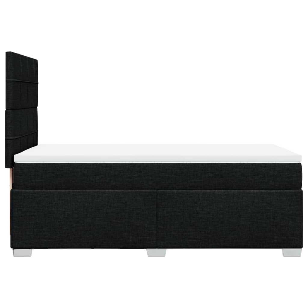 kontinentalseng med madras 100x200 cm stof sort