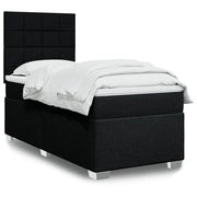 kontinentalseng med madras 100x200 cm stof sort