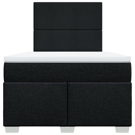 kontinentalseng med madras 120x190 cm stof sort