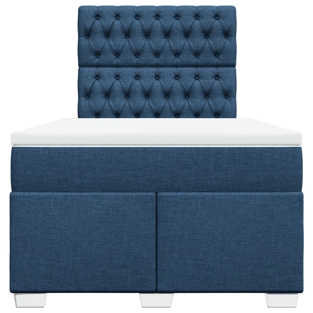 kontinentalseng med madras 120x190 cm stof blå