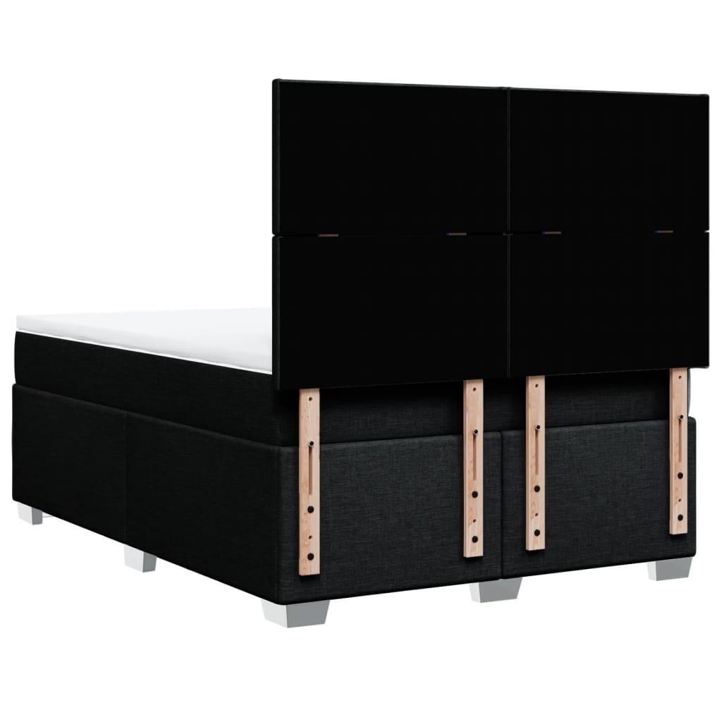 kontinentalseng med madras 140x190 cm stof sort