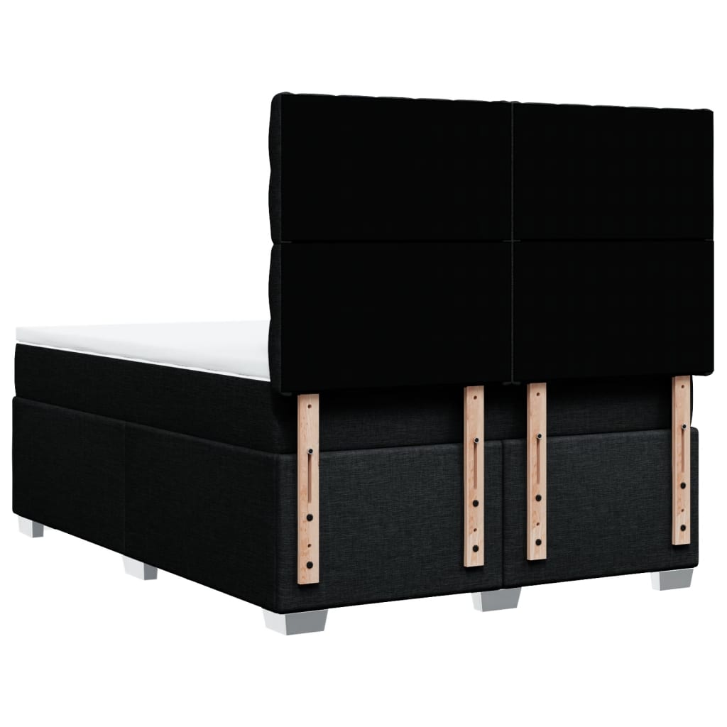 kontinentalseng med madras 140x190 cm stof sort