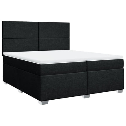 kontinentalseng med madras 200x200 cm stof sort