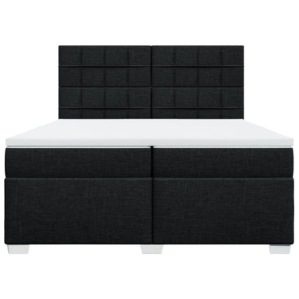kontinentalseng med madras 200x200 cm stof sort