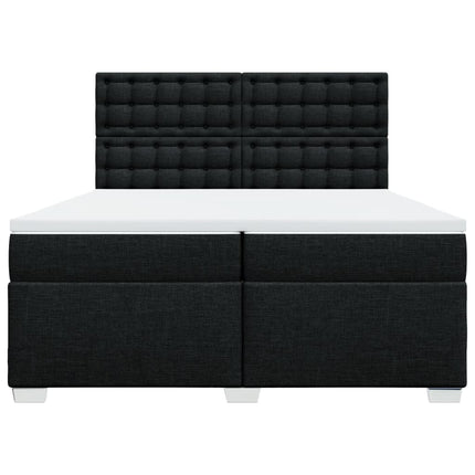 kontinentalseng med madras 200x200 cm stof sort