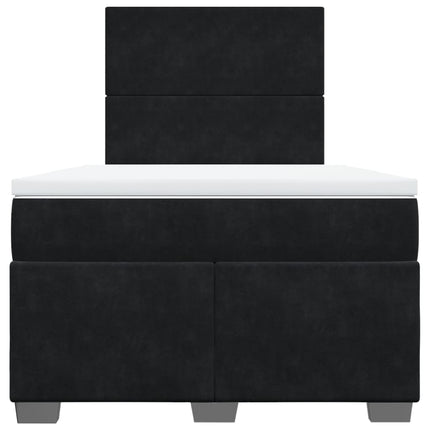 kontinentalseng med madras 120x190 cm velour sort