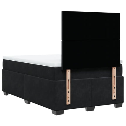 kontinentalseng med madras 120x190 cm velour sort