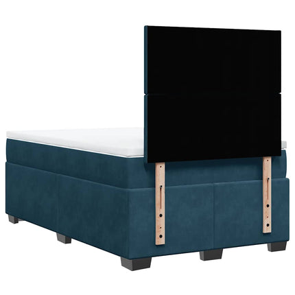 kontinentalseng med madras 120x190 cm velour blå